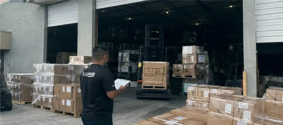 Verificación de carga paletizada